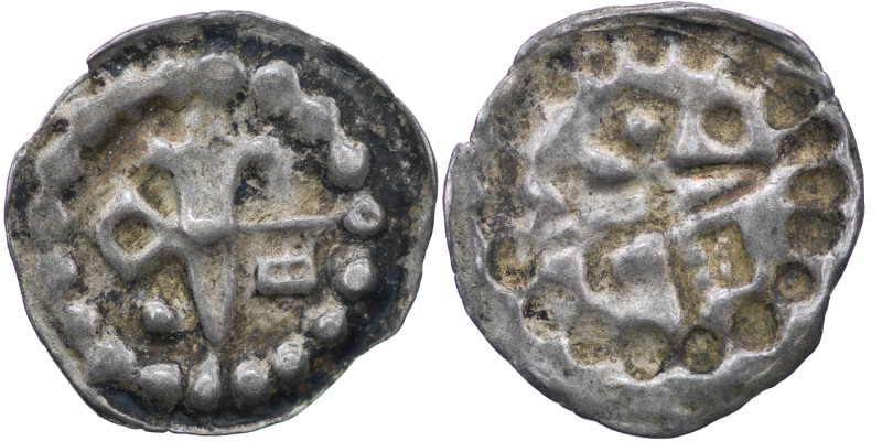 The Bishopric of Dorpat. Anonymous, 13th-14th century. AR Brakteat (13mm, 0.14g)...