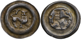 Germany. Brunswick Lüneburg, Heinrich 1195-1227. AR Brakteat(21mm, 0.55g). Lion right. Berger 495. Very Fine.