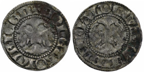 Germany. Lübeck. After 1392. AR Witten (18mm, 1.13g). Imperial eagle / Imperial eagle. Jesse 434. Near Very Fine.