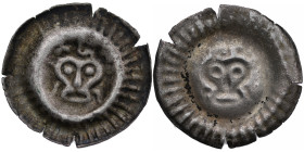 Germany. Mecklenburg. Magnus II and Balthasar, 1477-1503. AR Blaffert (20mm, 0.45g). Bull's head. Kunzel 26A; Jesse 291. Near Very Fine.