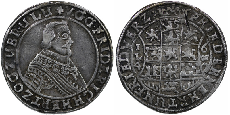 Germany. Braunschweig-Lüneburg-Celle. Friedrich 1636-1648. AR 1/2 Reichsort (1/8...