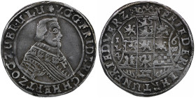 Germany. Braunschweig-Lüneburg-Celle. Friedrich 1636-1648. AR 1/2 Reichsort (1/8 Taler) struck 1647 (23mm, 3.47g). Bust right / Coat of arms. KM 172.1...
