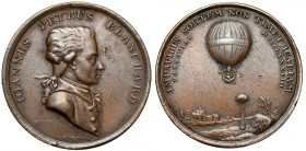 Medal, Pierwszy lot balonem nad Rzeczpospolitą - Blanchard Jean-Pierre (1789)