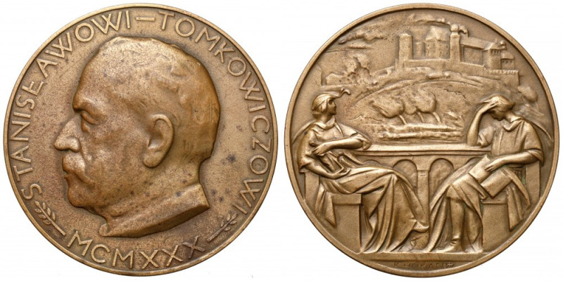 Medal, Stanisław Tomkowicz 1930 Brąz, średnica 55 mm, waga 71,59 g. Reference: S...