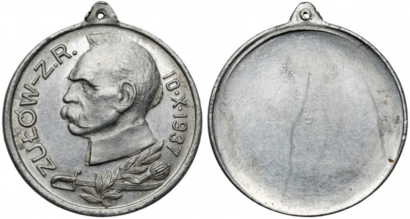 Medal, Zjazd Związku Rezerwistów w Zułowie 1937 Aluminium, średnica 26 mm, waga ...