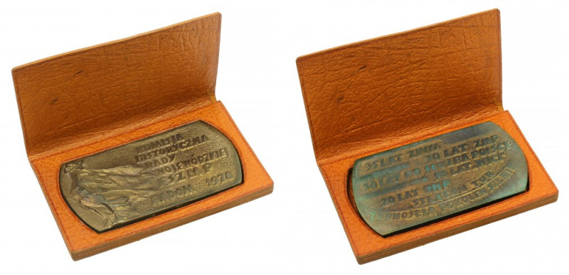 Plakieta, Komisja Historyczna Radom 1978 Brąz, wymiary 72,2 x 134 mm, waga 540 g...
