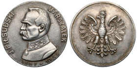 Medal, SREBRO J. Piłsudski Marszałek 1867-1935