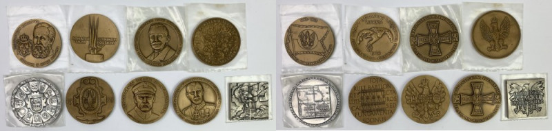 Medale - Powstania Śląskie, Piłsudski, Witos... (9szt) Średnica - od 69 do 72 mm...