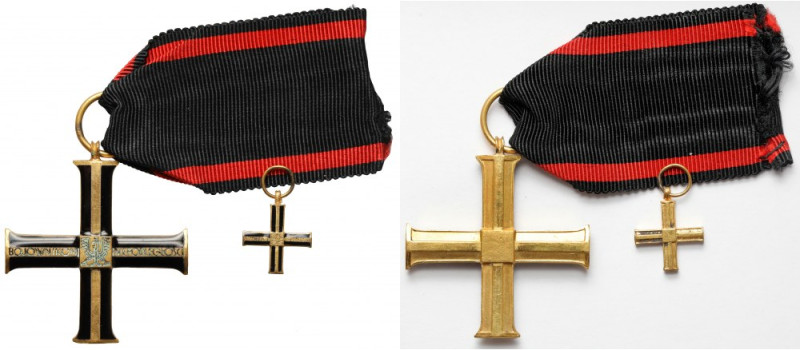 Krzyż Niepodległości + miniatura (2szt) Piękny stan, oryginalna wstążka z epoki....