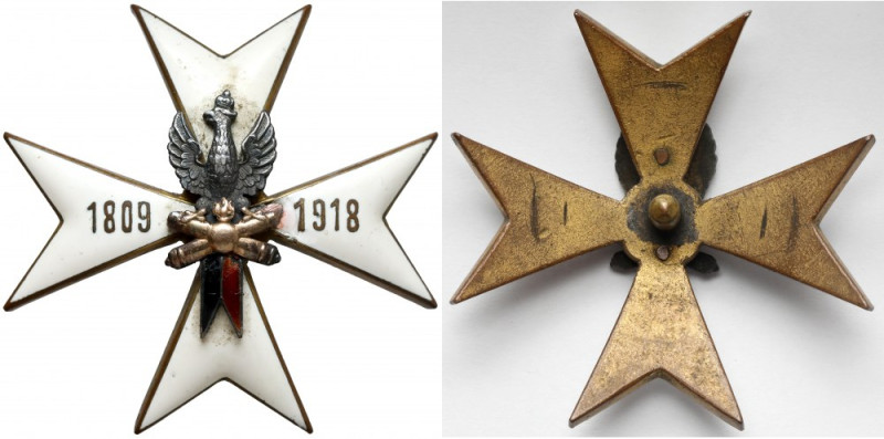 Odznaka, Dywizjony Artylerii Konnej, wz.2 (od 1922r.) - ZŁOTA nakładka Odznaka t...
