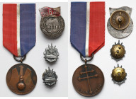 PRL, Medal i przypinki - zestaw (4szt)
