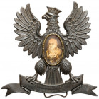 Orzeł patriotyczny z wizerunkiem Józefa Piłsudskiego w medalionie