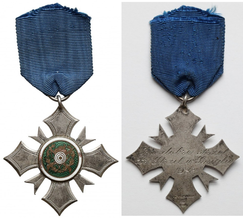 Krzyż Nagrodowy Bractwa Strzeleckiego 1928 - Zygmaniak Krzyż wykonany w znanym p...