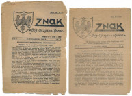 ZNAK Bóg Ojczyzna i Honor - Nr.38 i 41 1941 (2szt)