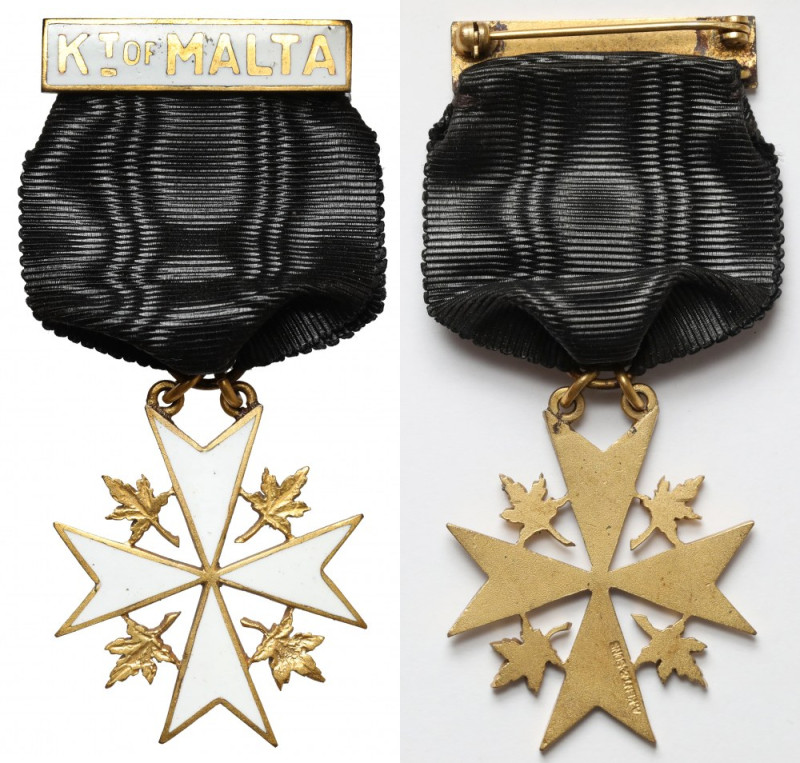 Malta, Zakon Maltański / Masoneria, Krzyż orderowy Wymiary krzyża: 40 x 33,5 mm....