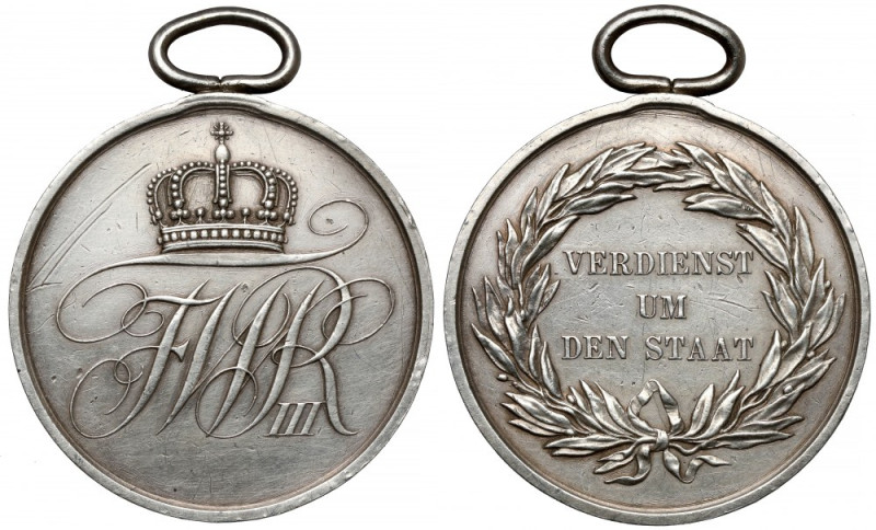 Niemcy, Fryderyk Wilhelm III, Medal nagrodowy - Verdienst um Den Staat Zadrapani...