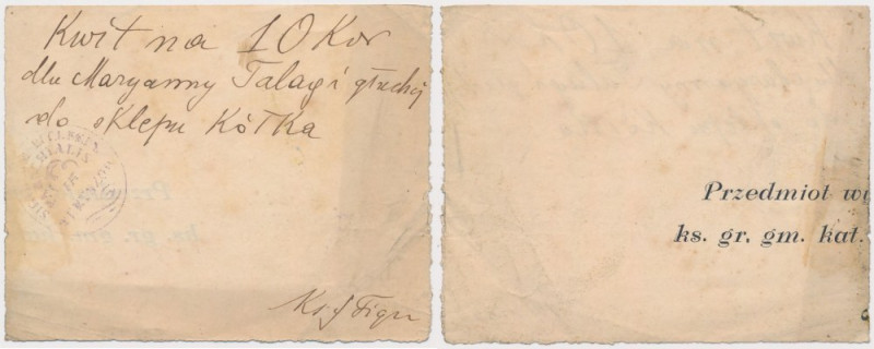 Kwit na 10 koron Wymiary 8.5 x 10.5 cm.&nbsp; 
Grade: XF 

More photos and fu...