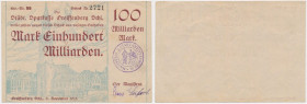 Gryfów Śląski (Greiffenberg in Schl.), 100 mld mk 1923