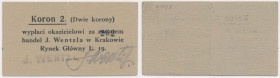 Kraków, J. WENTZL, 2 korony (1919)