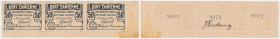 Piotrków, fragment ARKUSZA 3x 50 kop 1914 - z numerami i podpisem