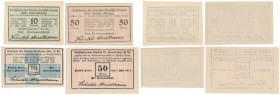 Wałcz (Deutsch-Krone), 2x 10 pfg i 2x 50 pfg 1917 (4szt)