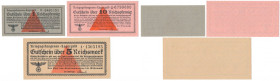Uniwersalne Bony Obozowe na 1, 10 Rpf i 5 Rmk (1939) - zestaw (3szt)