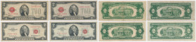 USA, 2 Dollars 1928-1963 (4pcs)