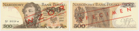 500 zł 1976 - WZÓR - AF 0000000 - No.0140