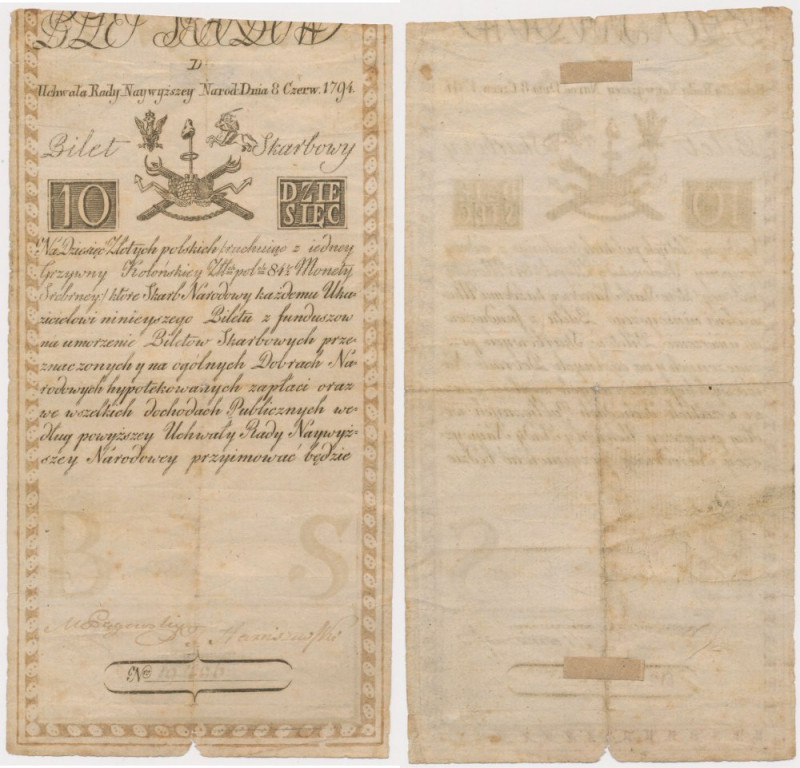 10 złotych 1794 - D Reference: Miłczak A2
Grade: VG+ 

More photos and full i...