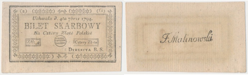 4 złote 1794 - (2)(G) Reference: Miłczak A11e
Grade: UNC/AU 

More photos and...