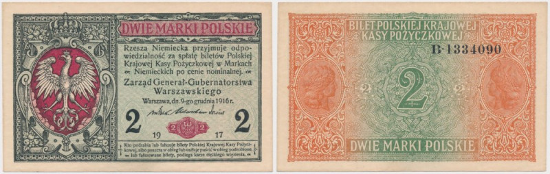 2 mkp 1916 Generał - B Dwa głębsze zagięcia prawego dolnego narożnika. Jedno prz...