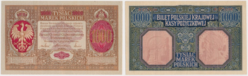 1.000 mkp 1916 Generał Znakomita prezencja.&nbsp; Reference: Miłczak 16
Grade: ...