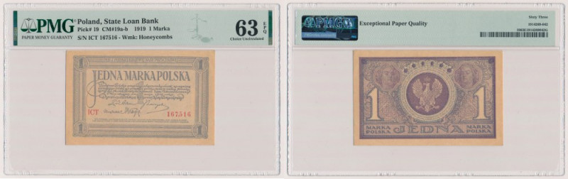 1 mkp 1919 - I CT Reference: Miłczak 19b
Grade: PMG 63 EPQ 

More photos and ...