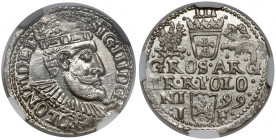 Zygmunt III Waza, Trojak Olkusz 1599 - okazowy