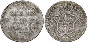 Poniatowski, Półzłotek 1774 AP