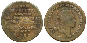 Poniatowski, Trojak 1767 CI - HISTORYCZNY - Aere Perennius... R5