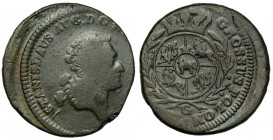 Poniatowski, Trojak 1767-1772-G - efektowny DESTRUKT - offcenter