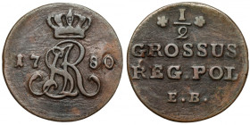 Poniatowski, Półgrosz 1780 EB