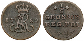 Poniatowski, Półgrosz 1782 EB - rzadki rocznik