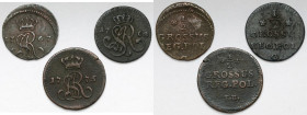 Poniatowski, Półgrosze 1767-1775 - zestaw, w tym destrukt (3szt)