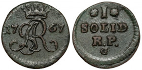 Poniatowski, Szeląg 1767-G, Warszawa