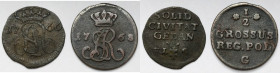 Poniatowski, Szeląg Gdańsk 1766 i Półgrosz 1768 - zestaw (2szt)