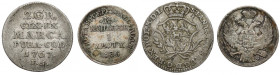 Poniatowski i Zabory (2szt) - Półzłotek 1767 i 1 złoty 1836