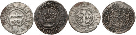 PÓŁGROSZE (2szt) - Kazimierz IV Jagiellończyk i Aleksander Jagiellończyk, Półgrosz Kraków