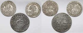 Jan II Kazimierz - Jan III Sobieski, Szóstaki i Tymf - zestaw (3szt)