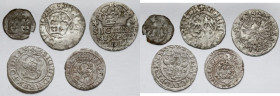 Kazimierz IV Jagiellończyk - Zygmunt III Waza, od denara do grosza - zestaw (5szt)