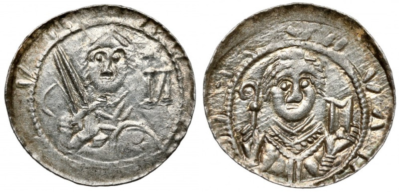 Władysław II Wygnaniec, Denar - Książę i Biskup Ładna moneta, dobrze wybita. Lek...