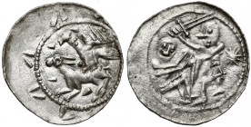 Władysław II Wygnaniec, Denar - Orzeł i Zając - kliny / gwiazda