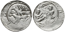 Władysław II Wygnaniec, Denar - Orzeł i Zając - bez znaków