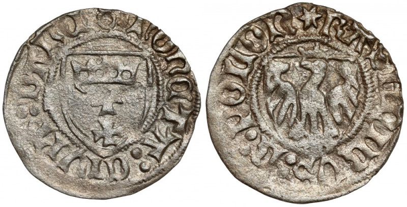 Kazimierz IV Jagiellończyk, Szeląg Gdańsk Bardzo dobrze wybity, słabsza powierzc...